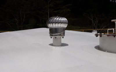 Tank Roof replacement (after) at Ok Tedi Mining Ltd (OTML)